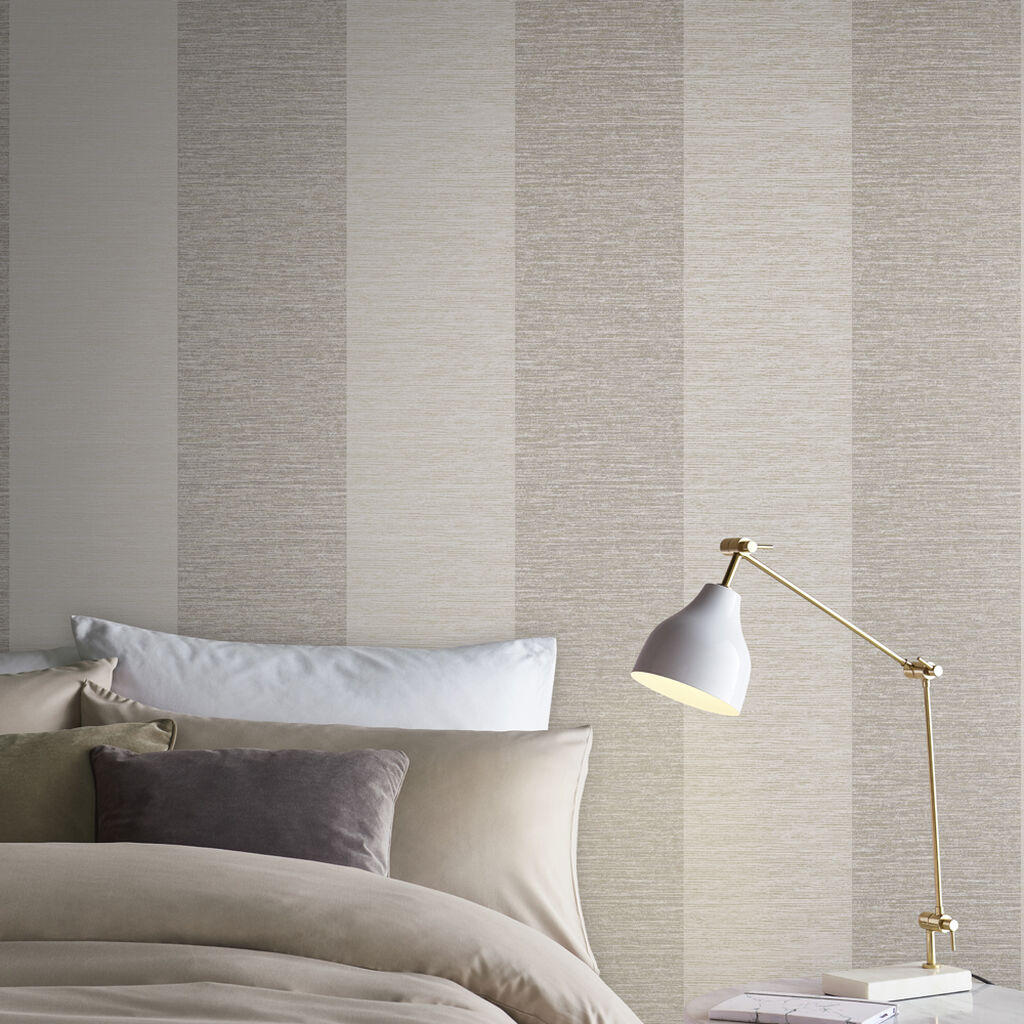 107869 - Atelier Stripe Wallpaper - Stone - Graham & Brown