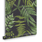 107879 - Midsummer Fern Wallpaper - Black - Graham & Brown