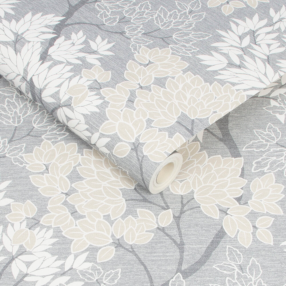 Lykke Tree Wallpaper - Gray