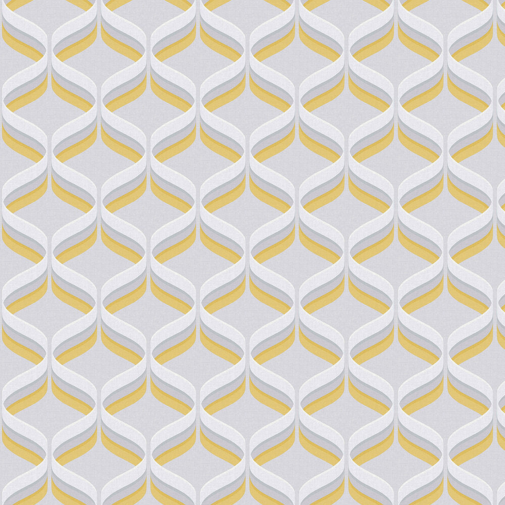 Retro Ogee Wallpaper - Yellow