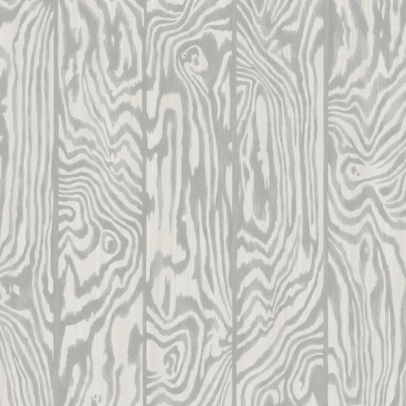 Zebrawood Wallpaper - Grey on White - 107/1004