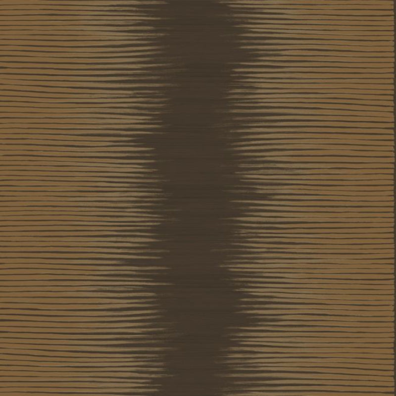 Plume Wallpaper - Metallic Bronze on Soot - 107/3016