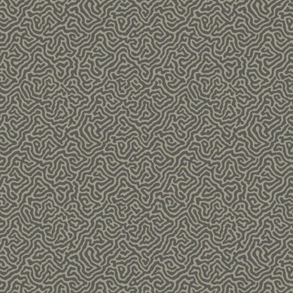 Vermicelli Wallpaper - Charcoal on Linen - 107/4017