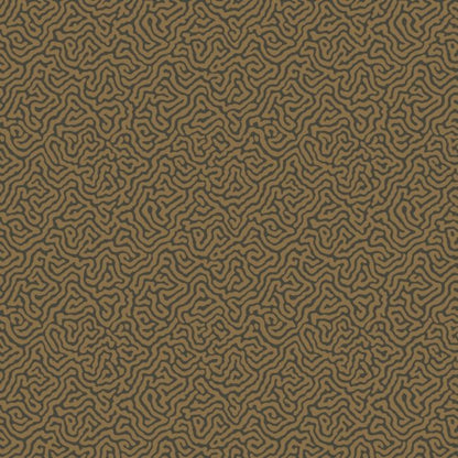 Vermicelli Wallpaper - Metallic Bronze on Charcoal - 107/4020