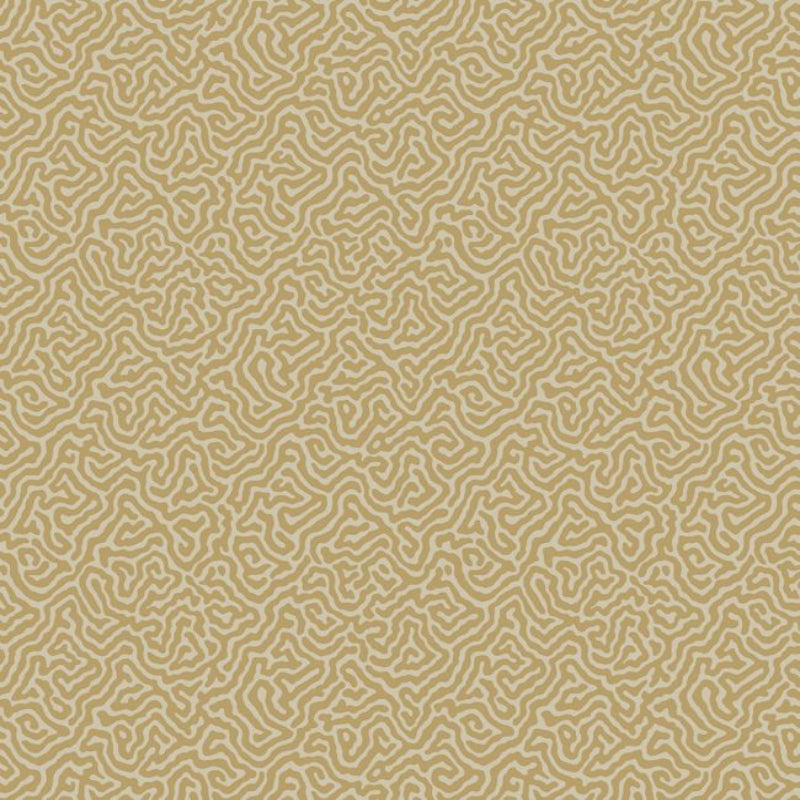 Vermicelli Wallpaper - Metallic Gold on Sand - 107/4021