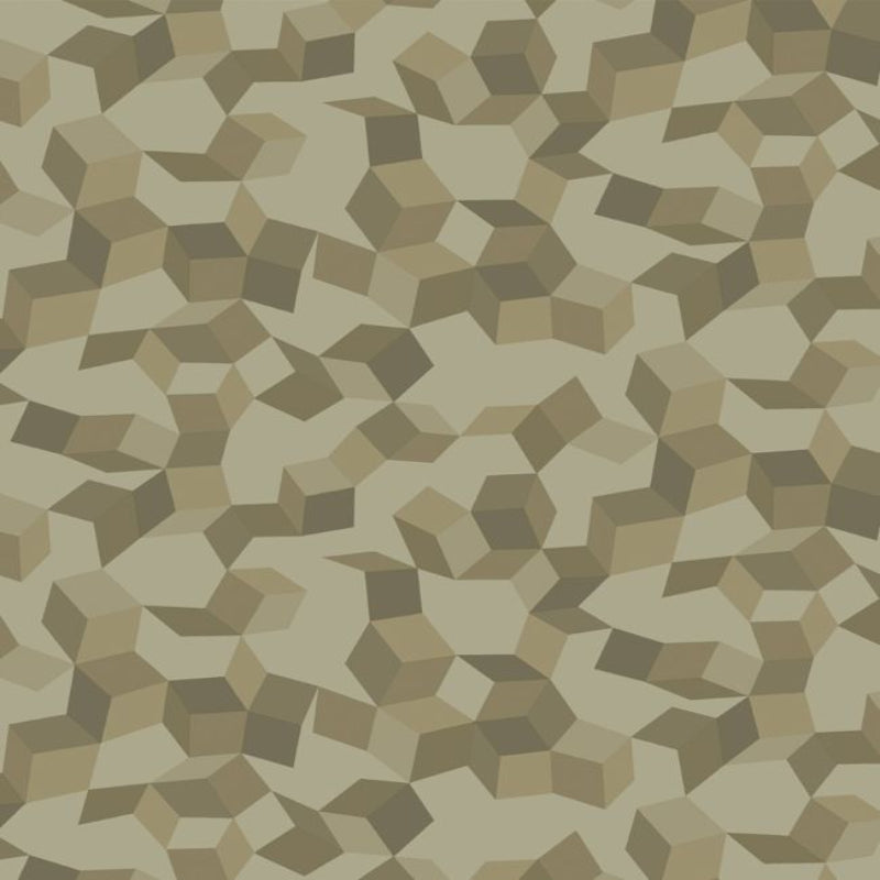 Ingot Wallpaper - Metallic Gilvers on Soft Olive - 107/5024