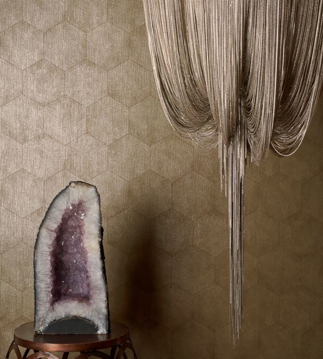 Mineral Wallpaper - Metallic Silver on Elephant Grey - 107/6031