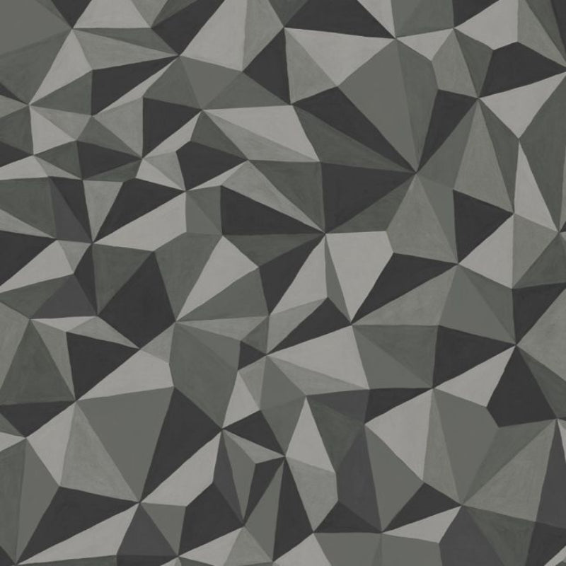 Quartz Wallpaper - Metallic Silver & Graphite - 107/8037