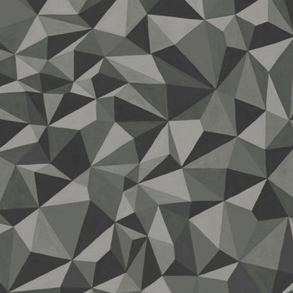 Quartz Wallpaper - Metallic Silver & Graphite - 107/8037