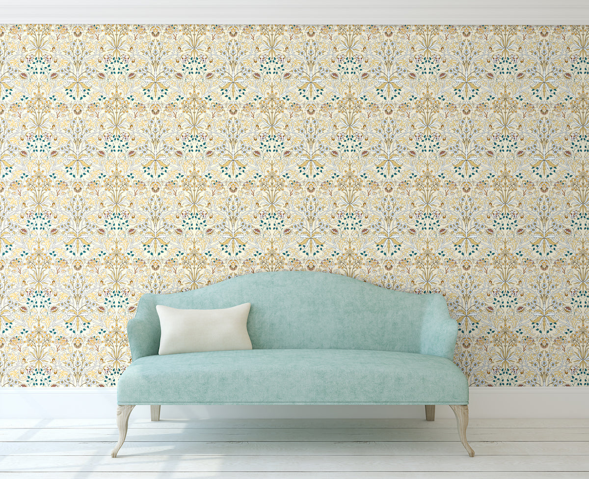 1080 - Woodland Wallpaper - Woodland Cream by Morris Collections