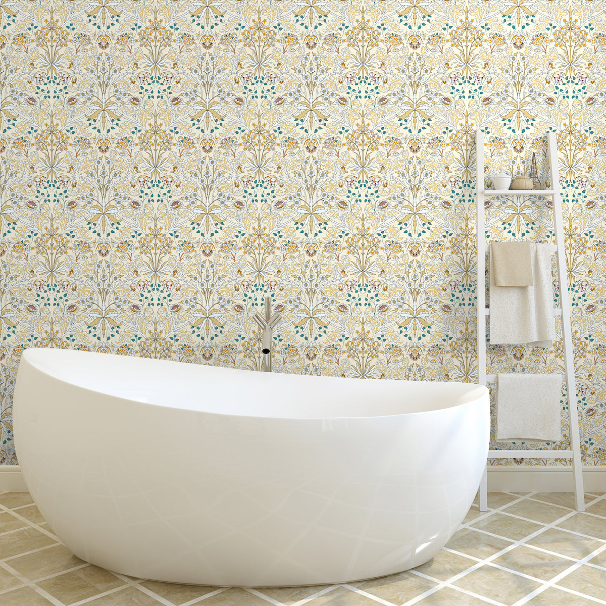 1080 - Woodland Wallpaper - Woodland Cream by Morris Collections