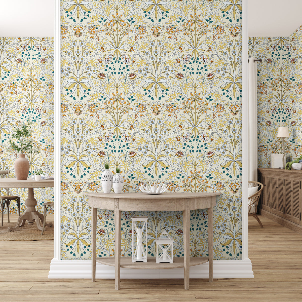 1080 - Woodland Wallpaper - Woodland Cream by Morris Collections