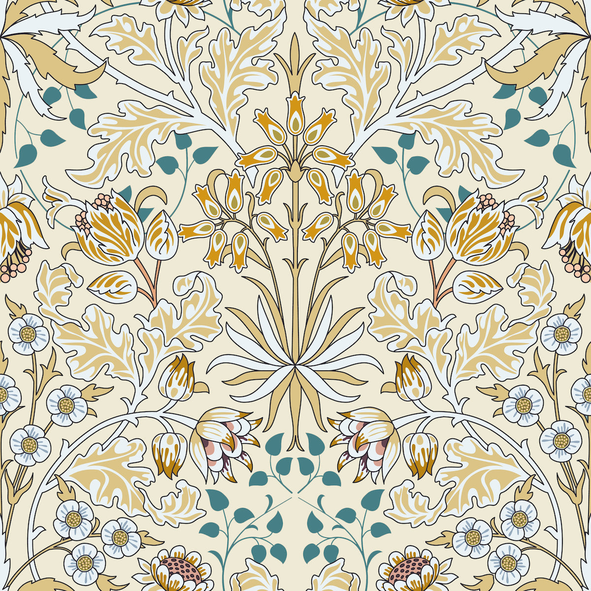 1080 - Woodland Wallpaper - Woodland Cream by Morris Collections