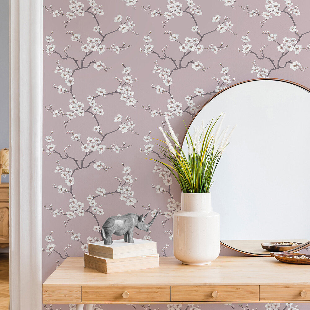 Apple Blossom Room Wallpaper - Pink