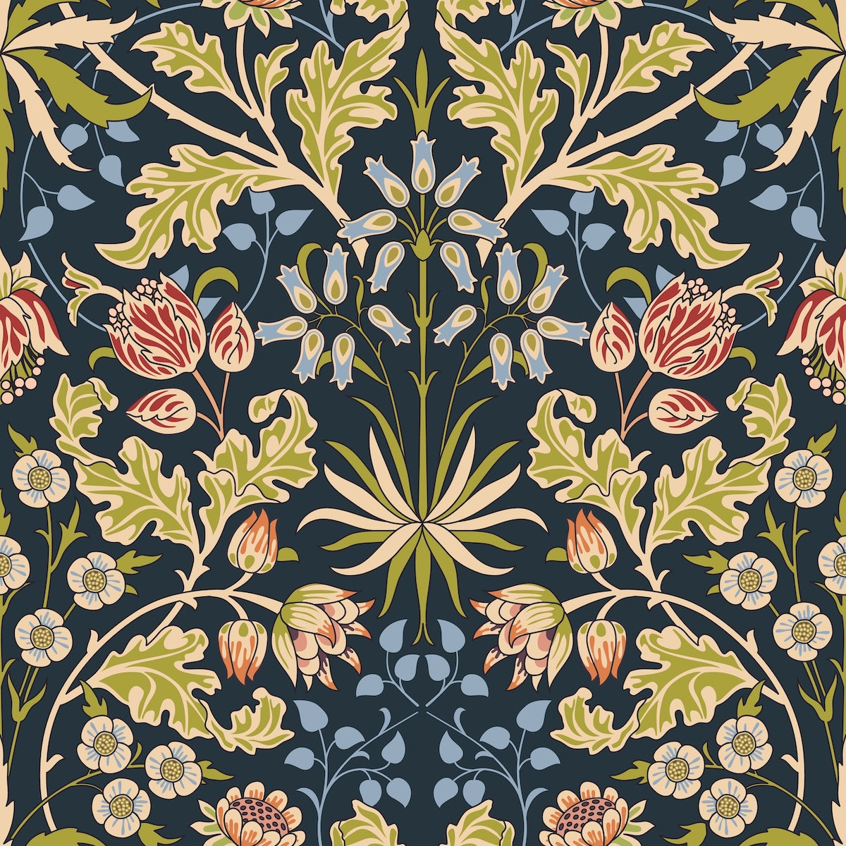 1083 - Woodland Wallpaper - Woodland Blue by Morris Collections