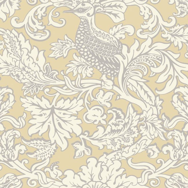 Balabina Wallpaper - White on Yellow - 108/1001