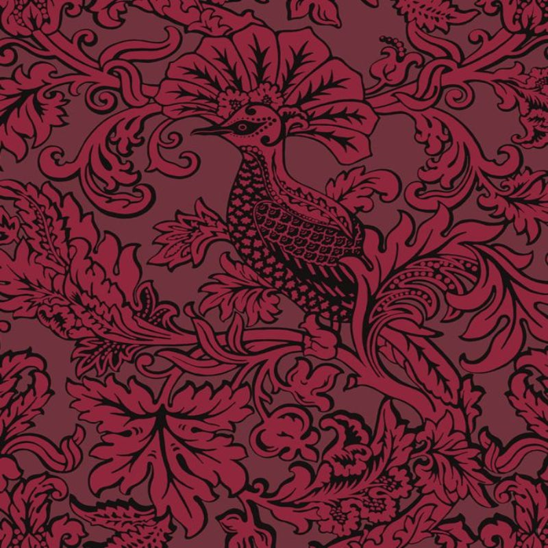 Balabina Wallpaper - Red on Crimson - 108/1004