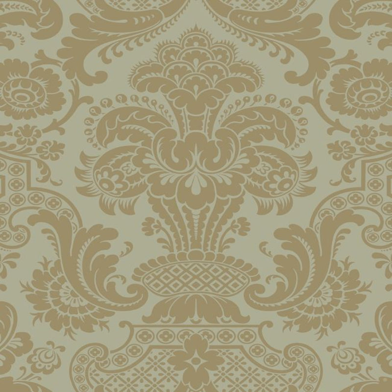 Carmen Wallpaper - Metallic Antique Metallic Gold on Soft Olive - 108/2006