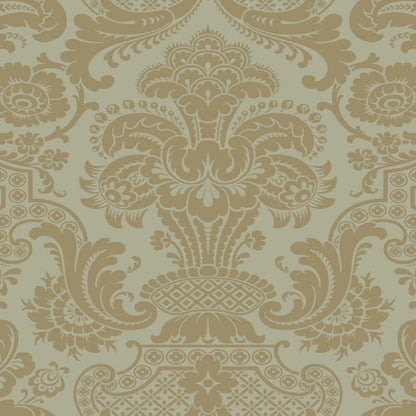 Carmen Wallpaper - Metallic Antique Metallic Gold on Soft Olive - 108/2006