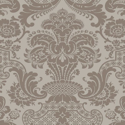 Carmen Wallpaper - Metallic Rose Gold on Dark Taupe - 108/2009