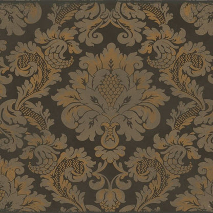 Stravinsky Wallpaper - Metallic Bronze on Soot - 108/4017