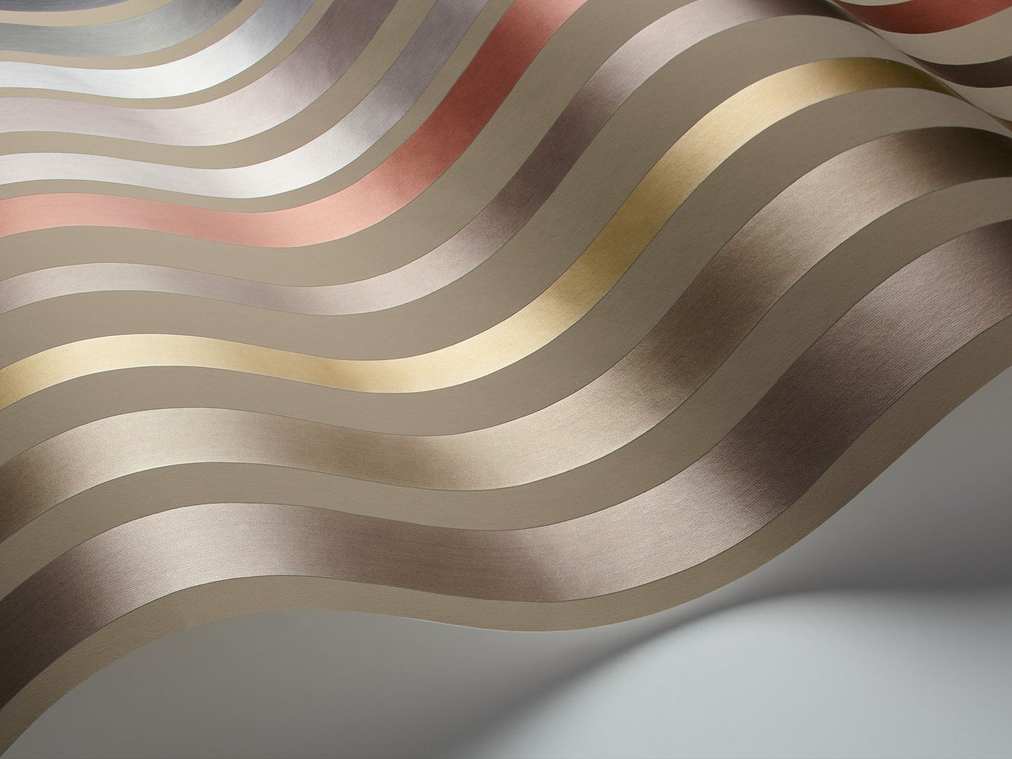 Carousel Stripe Mariinsky Wallpaper - Linen & Multi - 108/6030