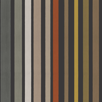 Carousel Stripe Mariinsky Wallpaper - Black & Multi - 108/6031