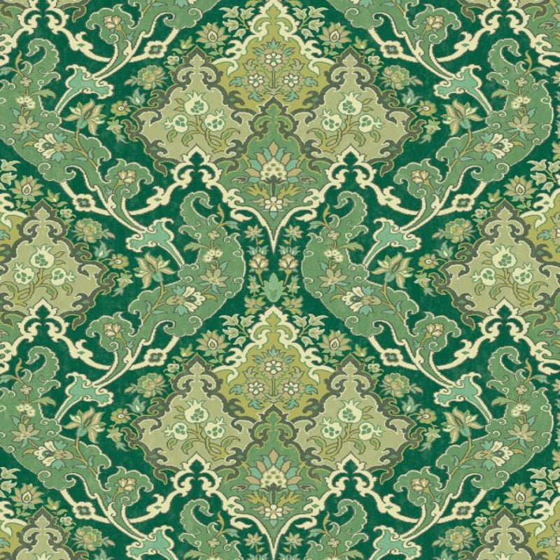 Pushkin Wallpaper - Green Multi - 108/8041