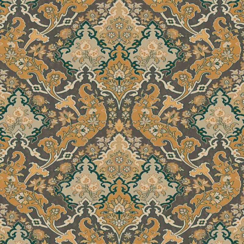 Pushkin Wallpaper - Stone & Ginger on Soot - 108/8042