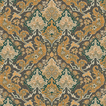Pushkin Wallpaper - Stone & Ginger on Soot - 108/8042
