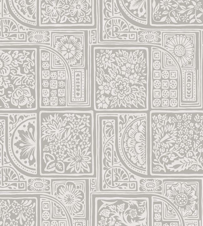 Bellini Wallpaper - Grey on White - 108/9047