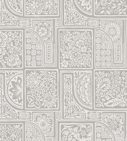 Bellini Wallpaper - Grey on White - 108/9047