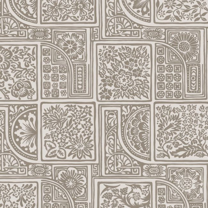 Bellini Wallpaper - Metallic Gilver on Stone - 108/9048