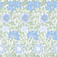 1090 - Iris & Chrysanthemum Wallpaper - Sky-Green by Morris Collections