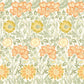 1092 - Iris & Chrysanthemum Wallpaper - Apricot Orange by Morris Collections