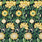 1093 - Iris & Chrysanthemum Wallpaper - Saffron Green by Morris Collections