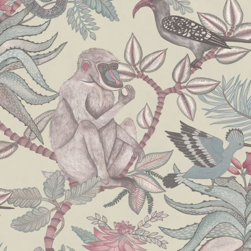 Savuti Wallpaper - Dove & Powder Blue on Safari - 109/1003
