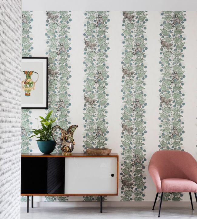 Acacia Wallpaper - Taupe & White on Stone - 109/11054