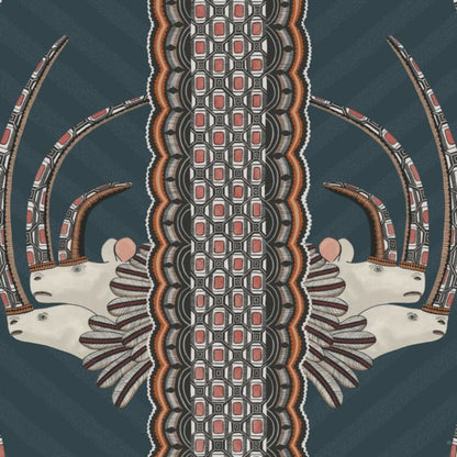 Jabu Wallpaper - Tangerine on Ink - 109/3015