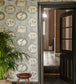Matrinah Wallpaper - Burnt Orange & Charcoal on Ginger - 109/4022