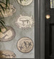 Matrinah Wallpaper - Burnt Orange & Charcoal on Ginger - 109/4022