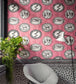 Matrinah Wallpaper - Soot & Snow on Fuchsia - 109/4023