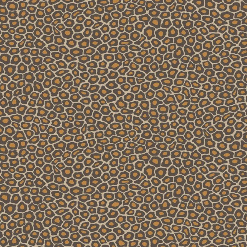 Senzo Spot Wallpaper - Soot & Metallic Gold on Cream - 109/6027