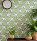 Ardmore Cameos Wallpaper - Olive Green on Stone - 109/9041