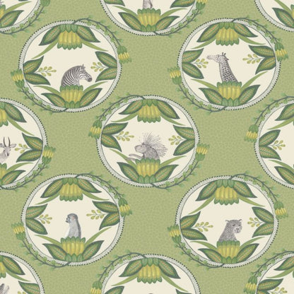 Ardmore Cameos Wallpaper - Olive Green - 109/9042
