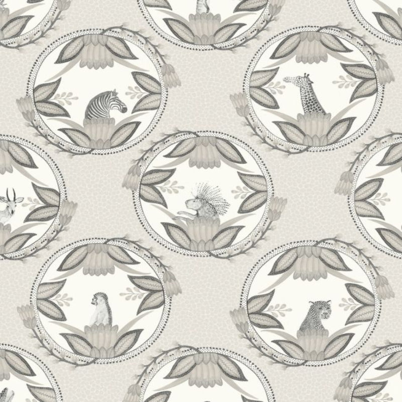 Ardmore Cameos Wallpaper - Grey - 109/9044