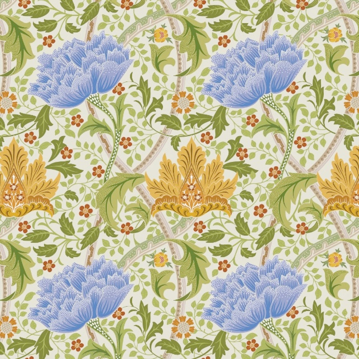 1102 - Windrush Wallpaper - Mint Blue by Morris Collections