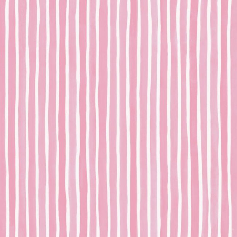 Croquet Stripe Wallpaper - Soft Fuschia - 110/5029