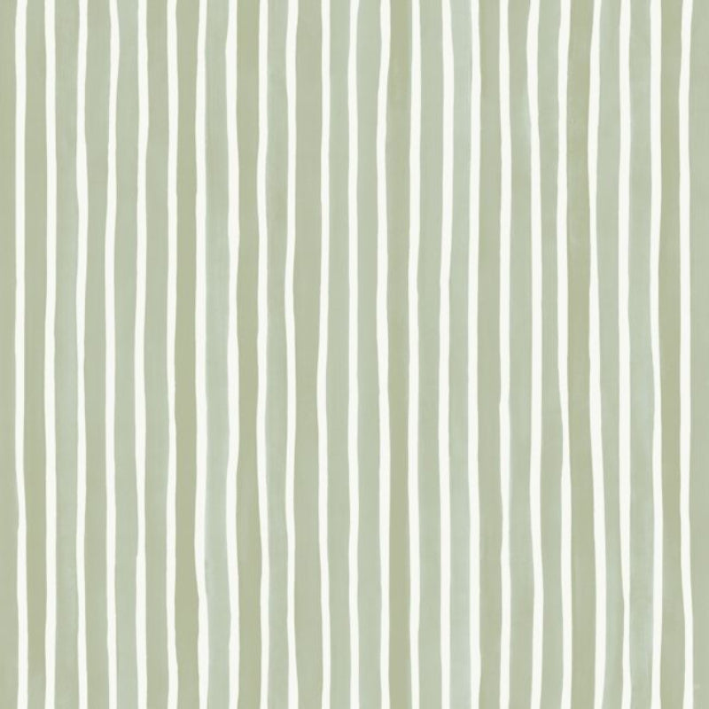 Croquet Stripe Wallpaper - Soft Olive - 110/5030