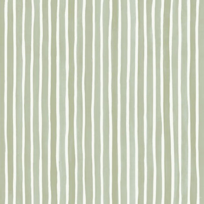 Croquet Stripe Wallpaper - Soft Olive - 110/5030